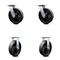 Service Caster 8 Inch Glass Filled Nylon Caster Set with Roller Bearings 2 Swivel 2 Rigid SCC SCC-30CS820-GFNR-2-R-2 - alternate 2